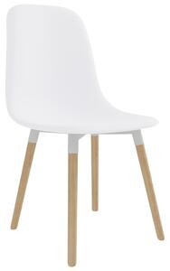 Jídelní židle 4 ks bílé plastové