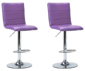 Barové židle 2 ks fialové umělá kůže