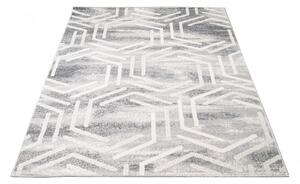 Světlý designový koberec s geometrickým vzorem Šířka: 80 cm | Délka: 150 cm