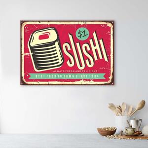 Obraz na plátně Cedule retro sushi Rozměry: 60 x 40 cm