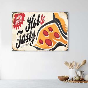 Obraz na plátně Cedule retro pizza Rozměry: 60 x 40 cm
