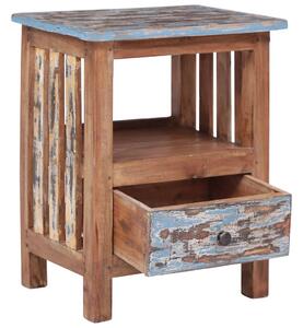 Noční stolek 41 x 30 x 50 cm masivní recyklované dřevo