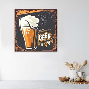 Obraz na plátně Pivní cedule Rozměry: 30 x 30 cm