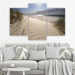 Obraz na plátně Duny na pláži - 3 dílný Rozměry: 60 x 40 cm