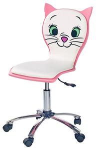Dětská židle PERLA bílá/růžová