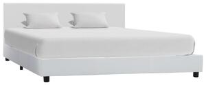 Rám postele bílý umělá kůže 140 x 200 cm