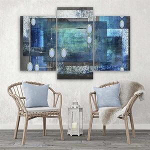 Obraz na plátně Modrá abstrakce - 3 dílný Rozměry: 60 x 40 cm