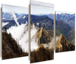 Obraz na plátně Mlha v horách - 3 dílný Rozměry: 60 x 40 cm