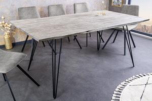 Šedý dřevěný stůl Scorpion 140 cm