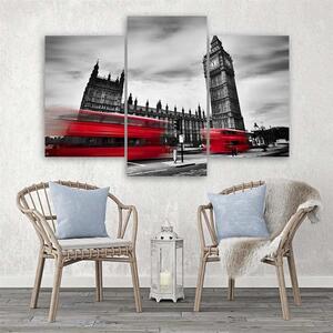 Obraz na plátně Autobusy v Londýně - 3 dílný Rozměry: 60 x 40 cm