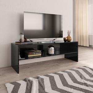 TV stolek černý s vysokým leskem 120 x 40 x 40 cm dřevotříska