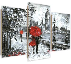 Obraz na plátně Londýnská procházka - 3 dílný Rozměry: 60 x 40 cm