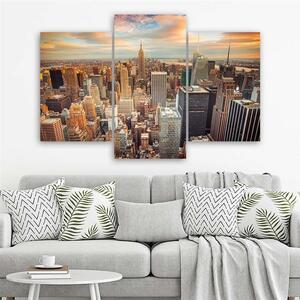 Obraz na plátně Manhattan USA - 3 dílný Rozměry: 60 x 40 cm