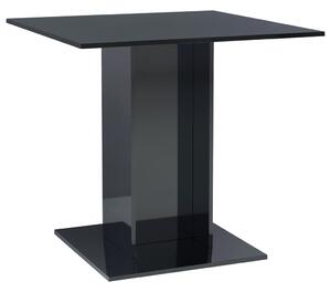 Jídelní stůl černý s vysokým leskem 80 x 80 x 75 cm dřevotříska