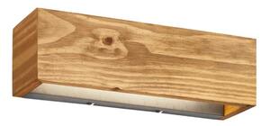 Trio Leuchten 223790130 BRAD - Vypínačem stmívatelné LED nástěnné dřevěné svítidlo, LED 13,5W, 3000K, 37 x 11cm (Moderní nástěnné vypínačem stmívatelné svítidlo svítící nahoru a dolů)