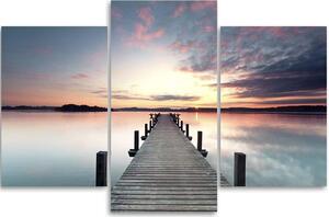 Obraz na plátně Molo u jezera - 3 dílný Rozměry: 60 x 40 cm