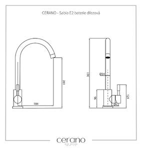 CERANO - Sabia E2 baterie dřezová - béžová matná