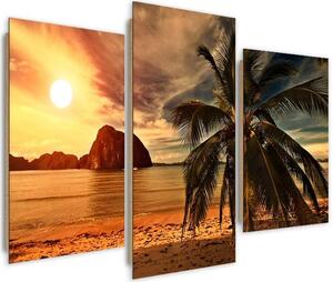 Obraz na plátně Tropická pláž - 3 dílný Rozměry: 60 x 40 cm