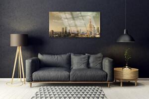 Akrylový obraz Město Domy 100x50 cm