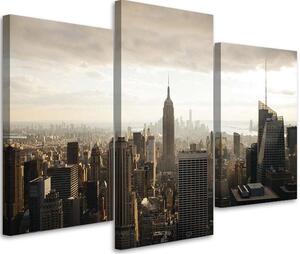 Obraz na plátně Panorama New Yorku - 3 dílný Rozměry: 60 x 40 cm