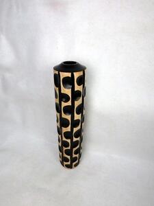 Váza černá ELISA, mangové dřevo, ruční práce, 63 cm