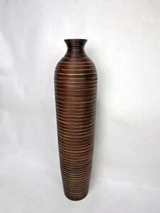 Váza hnědá ELANOR, dřevo mango, 63 cm