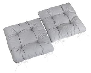 Bellatex Sedák Adéla prošívaný SET 2ks 40x40 cm Šedá