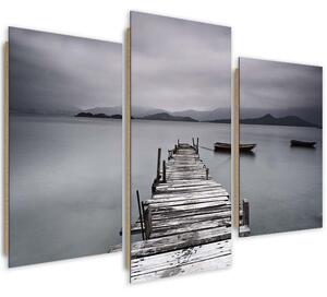 Obraz na plátně Zimní jezero - 3 dílný Rozměry: 60 x 40 cm