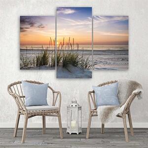 Obraz na plátně Západ slunce na pláži - 3 dílný Rozměry: 60 x 40 cm