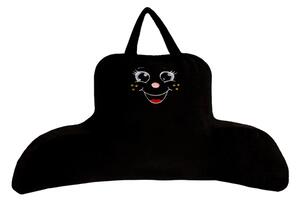 Bellatex Polštář opěrka na čtení s výšivkou 50x100 cm Černá