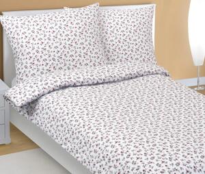 Bellatex Povlečení flanelové 140x200, 70x90 cm Růžička Červená