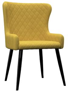 Jídelní židle 6 ks žluté samet