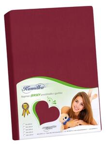 Bellatex Prostěradlo jersey Vínová rozměr 90x200 cm