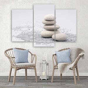 Obraz na plátně Zenové kameny - 3 dílný Rozměry: 60 x 40 cm