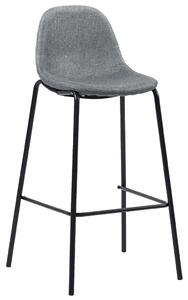 Barové židle 4 ks světle šedé textil