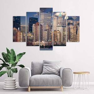Obraz na plátně New York mrakodrapy - 5 dílný Rozměry: 100 x 70 cm