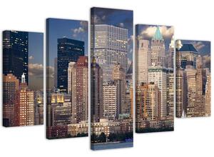 Obraz na plátně New York mrakodrapy - 5 dílný Rozměry: 100 x 70 cm