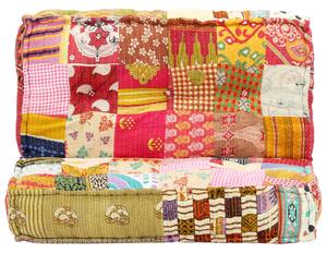 Puf 100 x 100 x 20 cm patchwork textil