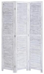 3dílný paraván šedý 105 x 165 cm dřevo
