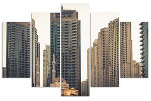 Obraz na plátně Dubajské mrakodrapy - 5 dílný Rozměry: 100 x 70 cm