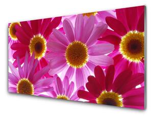 Kuchyňský skleněný panel Květiny 100x50cm
