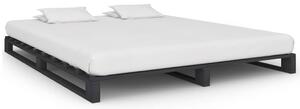 Rám postele z palet šedý masivní borovice 200 x 200 cm