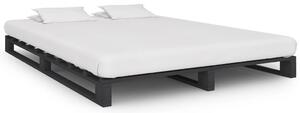 Rám postele z palet šedý masivní borovice 140 x 200 cm