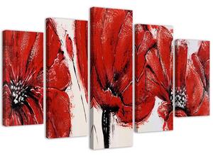 Gario Obraz Červené květy Velikost: 100 x 70 cm, Provedení: Obraz na plátně