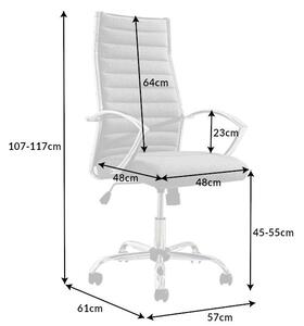 Kancelářská židle Big Deal 107-117cm šedá Invicta Interior