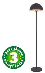 Stylová stojací lampa Gohira 145cm na 1 žárovku E27 max 40W, kovová, černá, 3 roky záruka