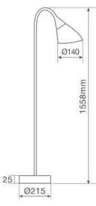 Stojací lampa Langadu 156cm, na 1 žárovku E27 max 40W, černá, 3 roky záruka