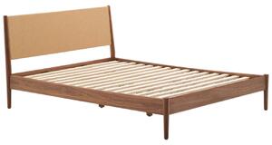 Ořechová dvoulůžková postel Kave Home Elan 160 x 200 cm