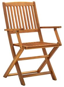 Skládací zahradní židle 4 ks masivní akáciové dřevo