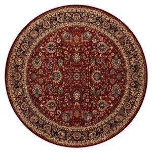 Koberec KASHQAI 4362 300 ornament, bordó / černý kruh